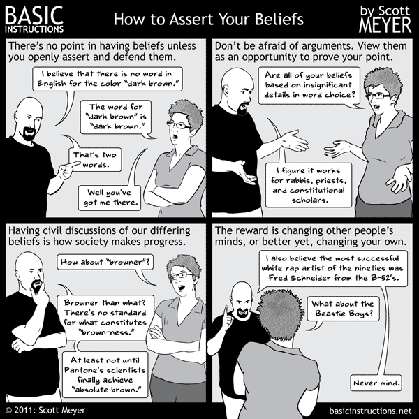 Basic Instructions: How to assert your beliefs